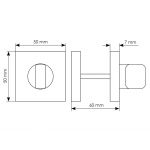 LUX-WC-S5 OTL, завертка сантехническая, цвет - золото