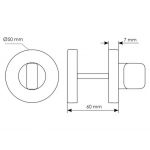 LUX-WC-R5 OTL, завертка сантехническая, цвет - золото